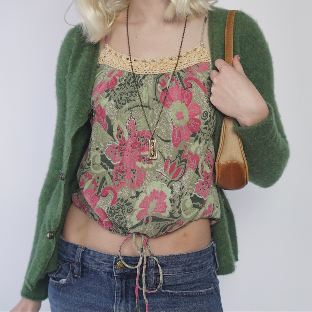 Girl krazy floral tank top size XS